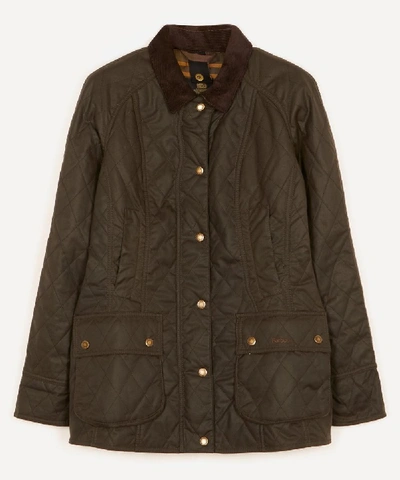 Barbour Milburn Waxed Cotton Jacket In Olive