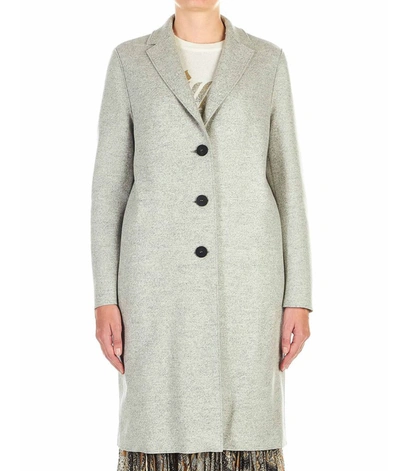 Harris Wharf London Green Single-breasted Coat In Grey