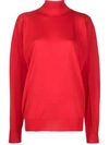 BOTTEGA VENETA BOTTEGA VENETA WOMEN'S RED WOOL jumper,626951VKWI06188 S