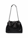 JIL SANDER JIL SANDER WOMEN'S BLACK LEATHER SHOULDER BAG,JSPR852436WRB01033001 UNI