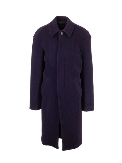 Balenciaga Steroid Carcoat In Ink Blue In Navy