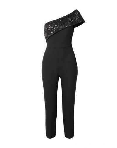 Cushnie Woman Jumpsuit Black Size 0 Polyester, Viscose, Cotton, Elastane, Silk