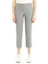THEORY OPTICAL WOOL CROPPED TAILERED TROUSERS,0400012495672