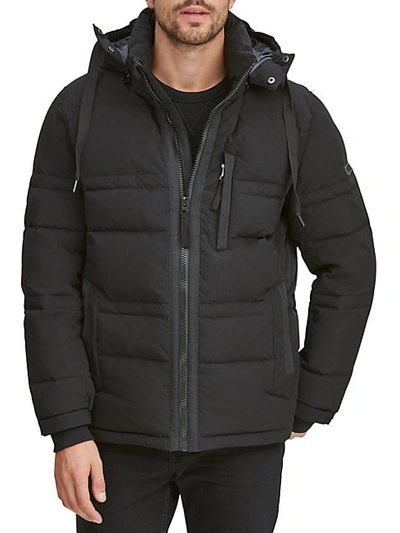 Andrew Marc Huxley Removable Hood Jacket In Black