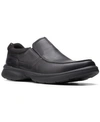 Clarks Men's Bradley Free Slip-on Shoes In Black Tumbled Leather In Black Tumble