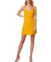 French Connection Whisper V-neck Envelope-skirt Dress In Golden Oak
