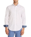 TALLIA MEN'S SLIM-FIT WHITE DOT LONG SLEEVE SHIRT AND A FREE FACE MASK WITH PURCHASE