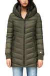 Soia & Kyo Alanis Hooded Water Repellent Lightweight Down Coat In Army