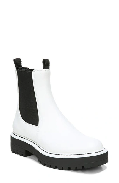 Sam Edelman Laguna Waterproof Lug Sole Chelsea Boot In Bright White Leather