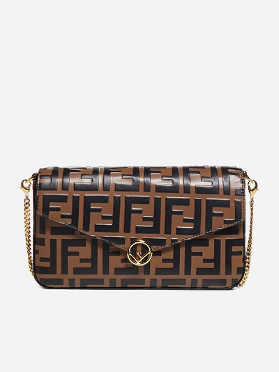 Fendi Borsa A Portafoglio In Pelle Con Logo Ff