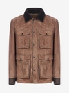 AJMONE SUEDE AND SHEARLING JACKET