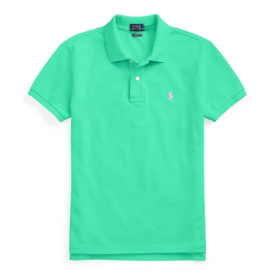 Ralph Lauren Classic Fit Mesh Polo Shirt In Sunset Green