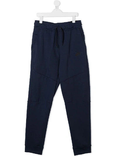 Nike Kids' Drawstring Sweat Trousers In Blue