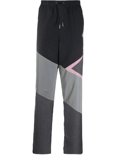 Daily Paper Colour-block Pinstripe Track Pants In Multicolor