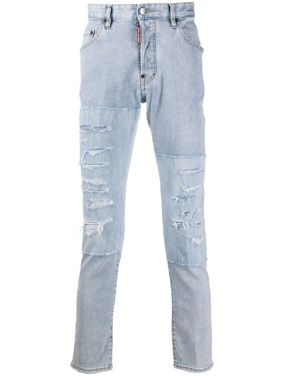 Dsquared2 Ripped-detail Denim Jeans In Blue