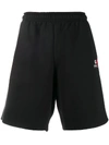 BALENCIAGA Black Gym Wear Logo Sweat Shorts,626312 TIVD4