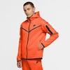 Nike Men's Sportswear Tech Fleece Taped Full-zip Hoodie In Orange