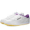 Reebok X Eric Emanuel Club C 85 "lakers" Sneakers In White