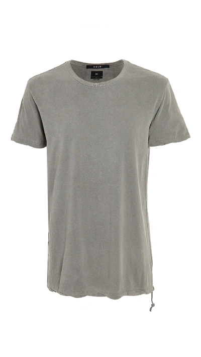 Ksubi Taupe Distressed Seeing Lines T-shirt In Grey