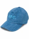 APC A.P.C. MEN'S BLUE COTTON HAT,COEDZM24071IAL 54