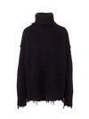 MONCLER MONCLER WOMEN'S BLACK WOOL SWEATER,9F70400A9449999 S