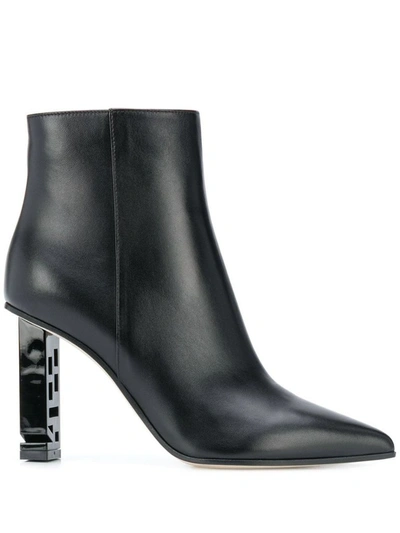 Sergio Rossi Women's A87450mnan071000 Black Leather Ankle Boots - Atterley
