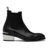 ALEXANDER MCQUEEN BLACK METAL HEEL CHELSEA BOOTS