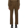 LEMAIRE BROWN 4 PLEATS TROUSERS