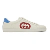 Gucci White Gg Ace Low-top Sneakers