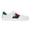 GUCCI WHITE ACE LOW-TOP SNEAKERS