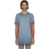 BORIS BIDJAN SABERI BLUE RESIN-DYED T-SHIRT