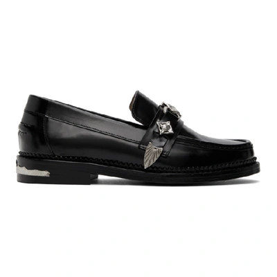 Toga Stud Embellished Mid-heel Loafers In Black