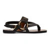 CHLOÉ BLACK DEMI FLAT SANDALS