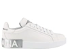 Dolce & Gabbana Dolce And Gabbana White And Silver Portofino Sneakers In Silver