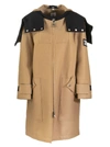 BURBERRY LISBURN LOGO APPLIQUÉ TECHNICAL WOOL HOODED PARKA,11505026