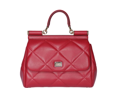 Dolce & Gabbana Medium Sicily Bag In Red