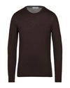 Grey Daniele Alessandrini Sweaters In Dark Brown