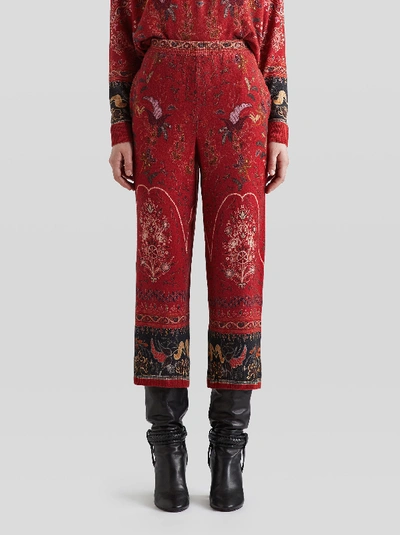 Etro Paisley Print Culottes In Red