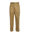 THOM BROWNE COTTON STRAIGHT TROUSERS,15841463