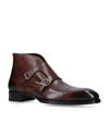 TOM FORD LEATHER ELKAN MONK BOOTS,15842436