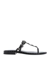 Ash Toe Strap Sandals In Black