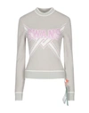 Off-white Slim Fit Cropped Sweater In Light Grey