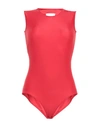 Maison Margiela Bodysuit In Red