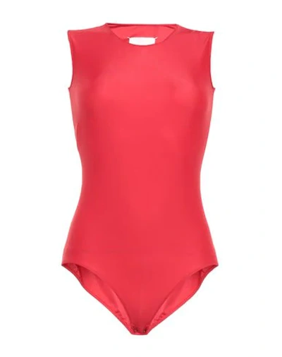 Maison Margiela Bodysuit In Red