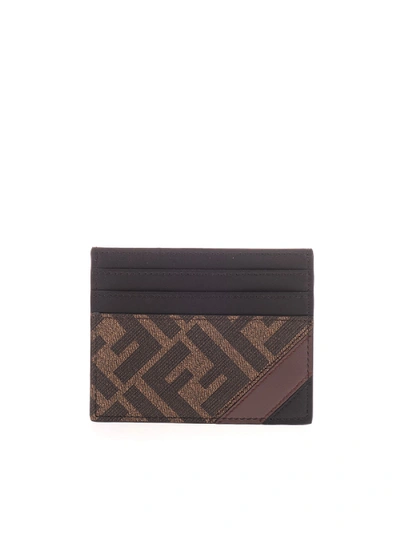 Fendi Card Holder With Brown And Black Logo