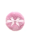 MOSCHINO BRANDED FUR CLUTCH BAG IN PINK