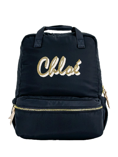 Chloé Kids Backpack For Girls In Blue