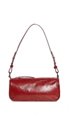 BY FAR Eve Bordeaux Creased Leather Bag