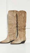 Isabel Marant Denvee Boots Taupe In Taupe
