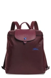 Longchamp Le Pliage Club Backpack In Plum